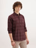 Slim Fit Checkered Shirt  | Brown