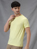 Solid Lemon Crew Neck T-Shirt