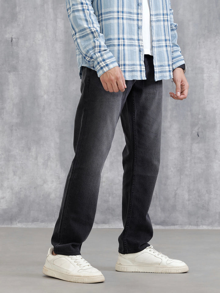 Mid Washed Relaxed Fit Jeans | Grey