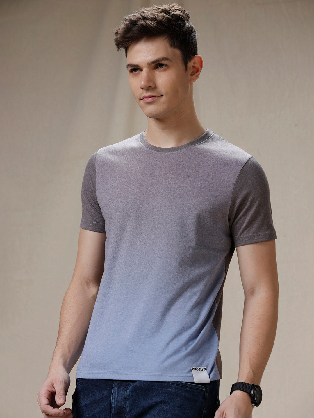 Ombre Slim Fit Casual T-Shirt
