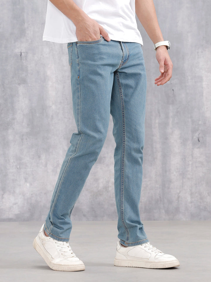 Men's Casual Slim Fit Jeans | Med Stone