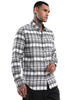 Premium Grey Herringbone Checkered Shirt