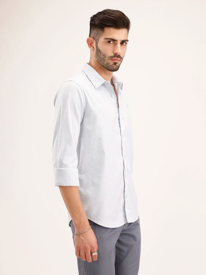 Solid Slim Fit Shirt | Light Blue
