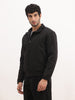 Solid Comfort Fit Puffer Jacket | Black