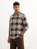 Classic Regular Fit Checkered Shirt | Brown