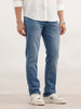 Classic Slim Fit Faded Denim Jeans | Light Blue