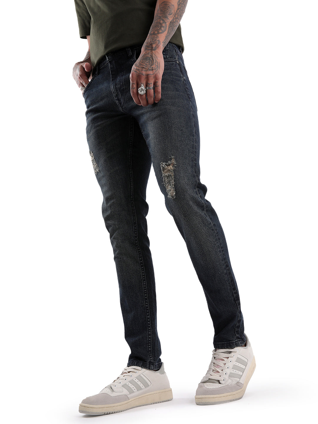 Indigo Darkstone Tapered Slim Jeans