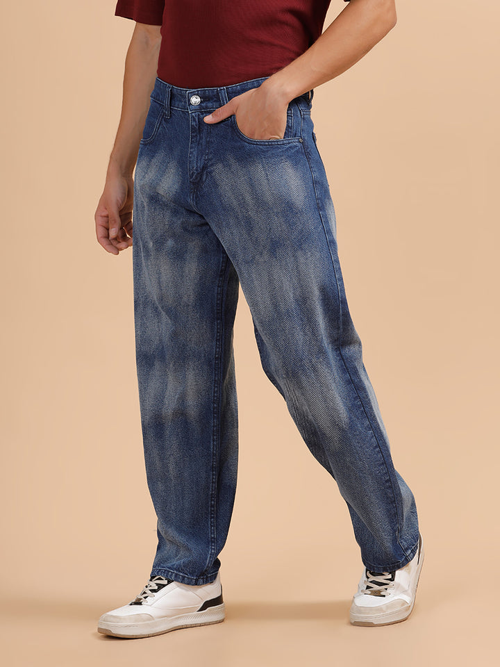 Heavy Fade Loose Fit Jeans | Blue
