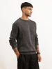 Regular Fit Textured Cable Knit Sweater | Grey