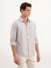 Classic Regular Fit Striped Shirt  | Brown