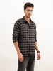Slim Fit Grindle Flannel Checkered Shirt | Black