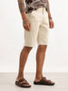 Classic Solid Slim Fit Shorts | Beige