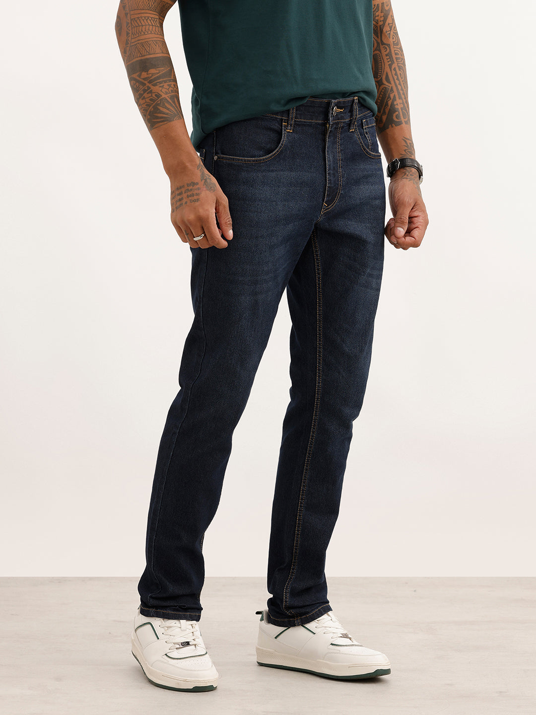 Faded Slim Fit Denim Jeans | Blue