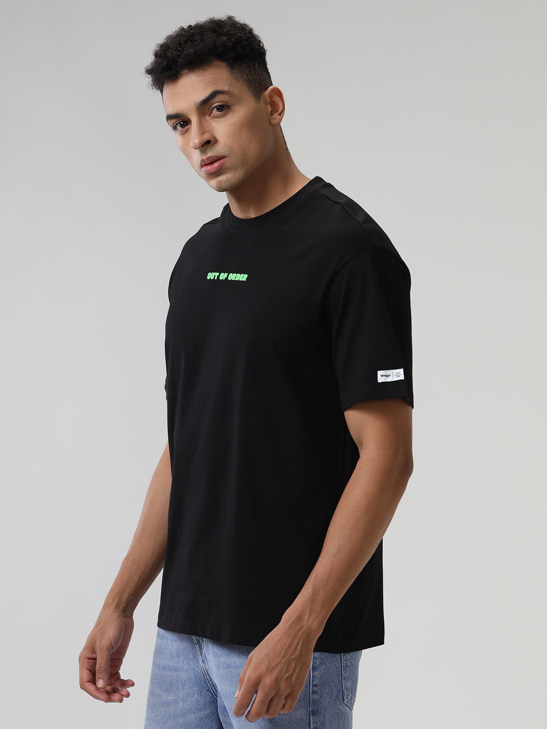 Out of Order Black Oversized T-Shirt