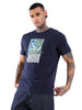 Wrogn Grooves Chest Printed T-Shirt