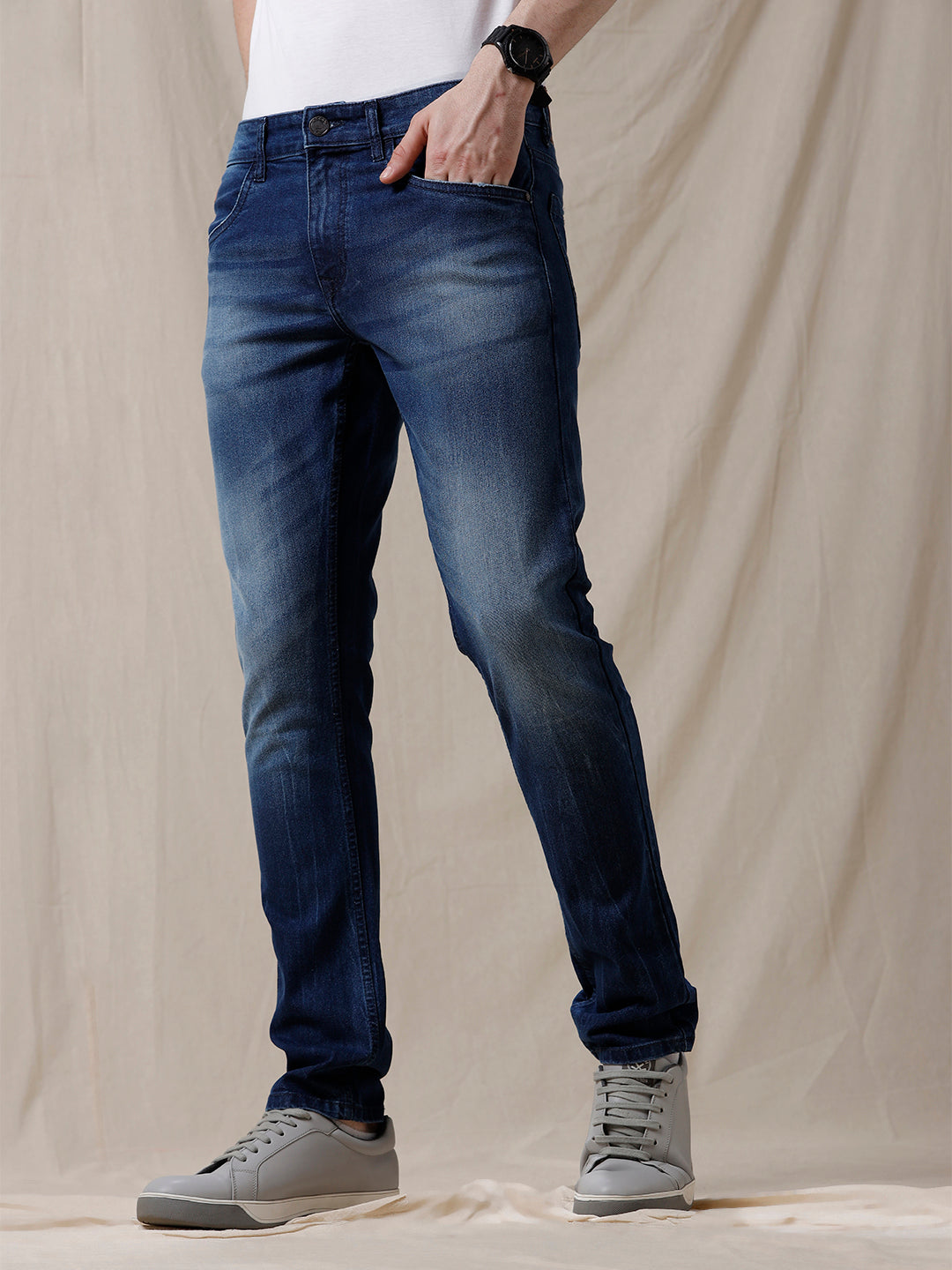 Electric Faded Mid Rise Jeans