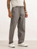 Solid Loose Fit Drawstring Trouser | Grey