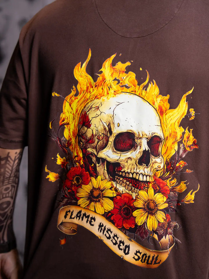 Wrogn X Aliens - Flame Kissed Skull | Brown
