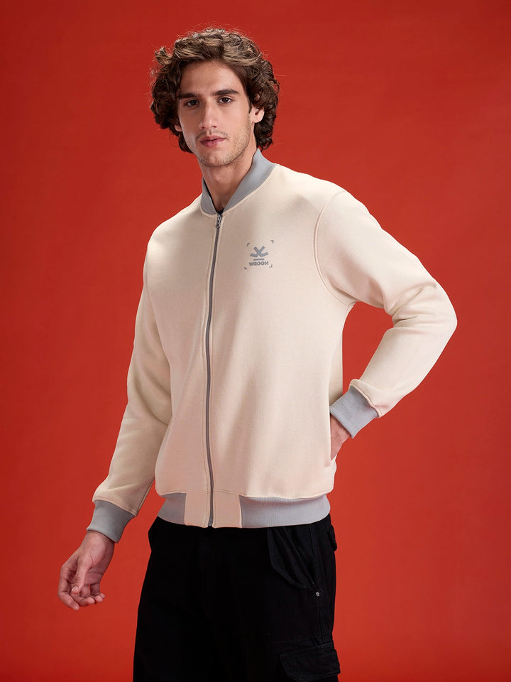 Men's Casual Zip-Up Jacket With Contrast Trim | Tapioca