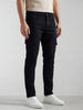 Solid Straight Fit Cargo Trouser | Black