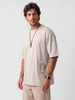 Classic Embroidered Patch Detail T-Shirt | Beige