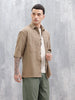 Wrogn Comfort Fit Self Textured Shirt | Khaki