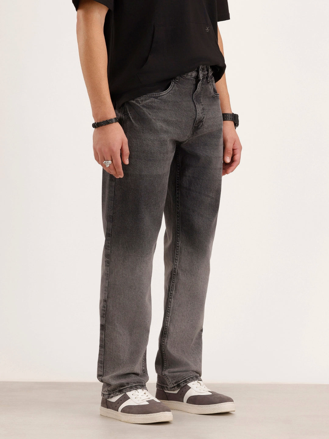 Anti Fit Faded Denim Jeans | Grey