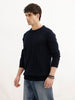 Solid Regular Fit Cable Knitted Sweater | Blue | WSW02FSRE1017W