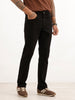 Solid Straight Fit Denim Jeans | Black