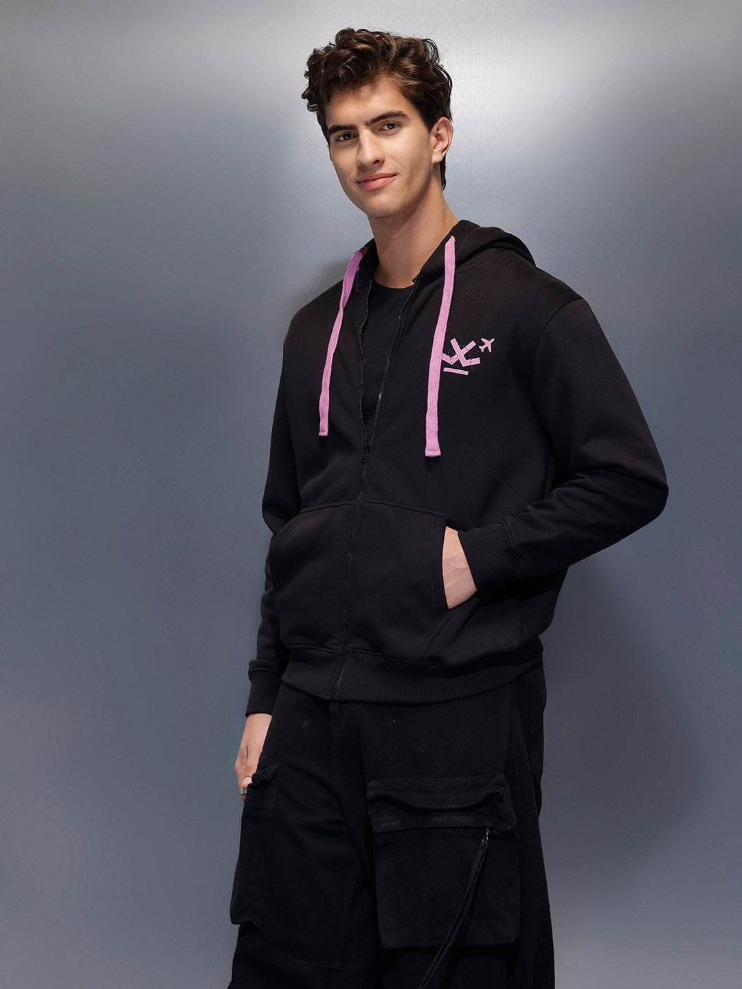 Men's Comfort Fit Hooded Sweatshirt   |  Black