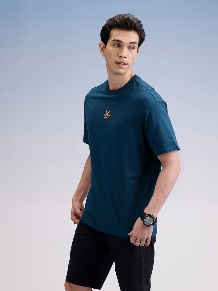 Oversized Back Printed T-Shirt  | Teal