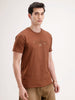 Slim Fit Emroidered T-Shirt | Brown