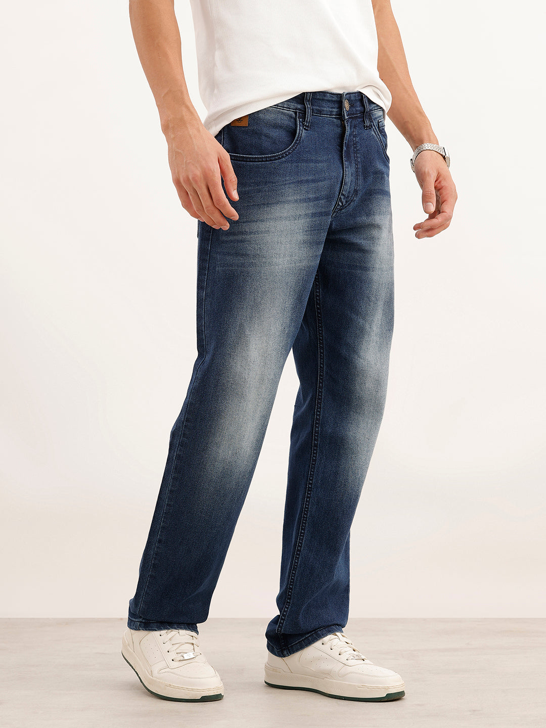 Heavy Faded Anit Fit Denim Jeans | Blue