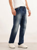 Heavy Faded Anit Fit Denim Jeans | Blue