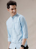 Mandarin Collar Long Sleeve Shirt