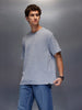 Men's Textured Oversized T-shirt  |  Grey