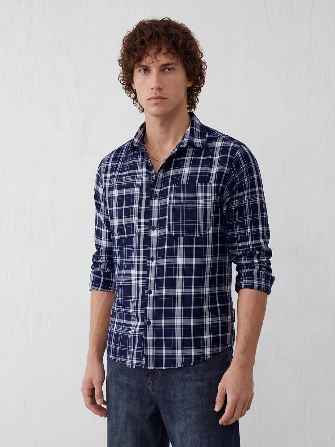 Contemporary Checks with Utility Styling | Blue