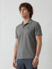 Textured Slim Fit Polo T-Shirt | Dark Grey