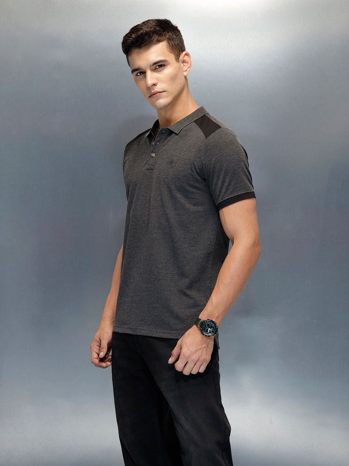 Men's Casual Regualr Fit Polo T-Shirt | Dark Grey
