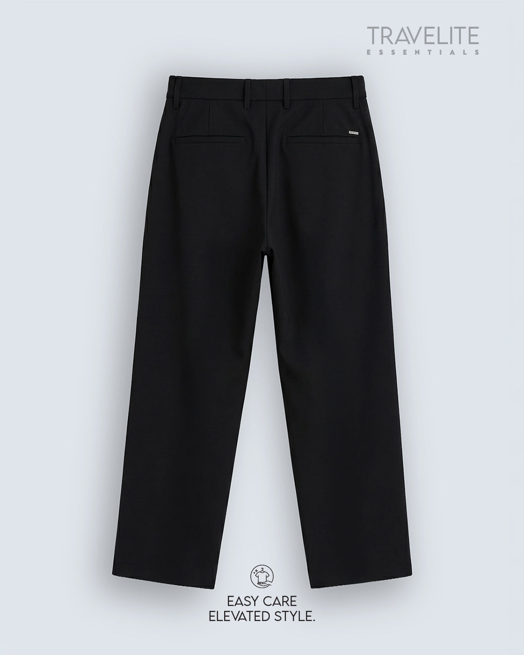 Travelite Straight Fit Trousers | Essential |  Black