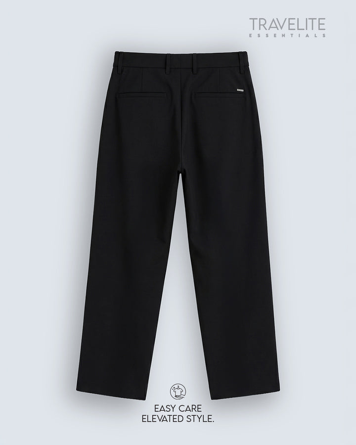 Travelite Straight Fit Trousers | Essential |  Black