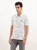 Slim Fit AOP Polo T-Shirt | White