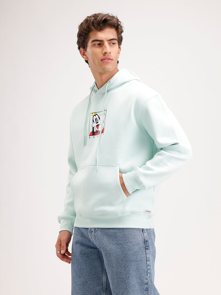 Oversized Printed Hoodie  | Green