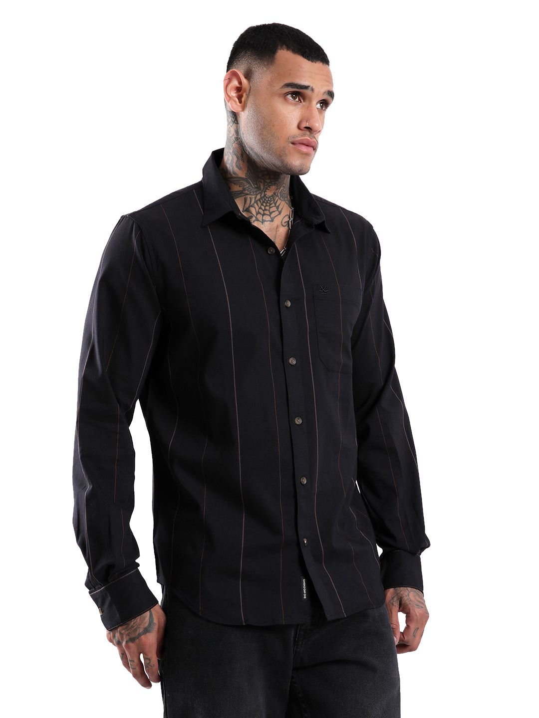 Dark Navy Clean Stripes Shirt