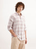 Slim Fit Textured Shirt  | Pink