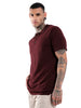 Solid Wine Casual T-Shirt