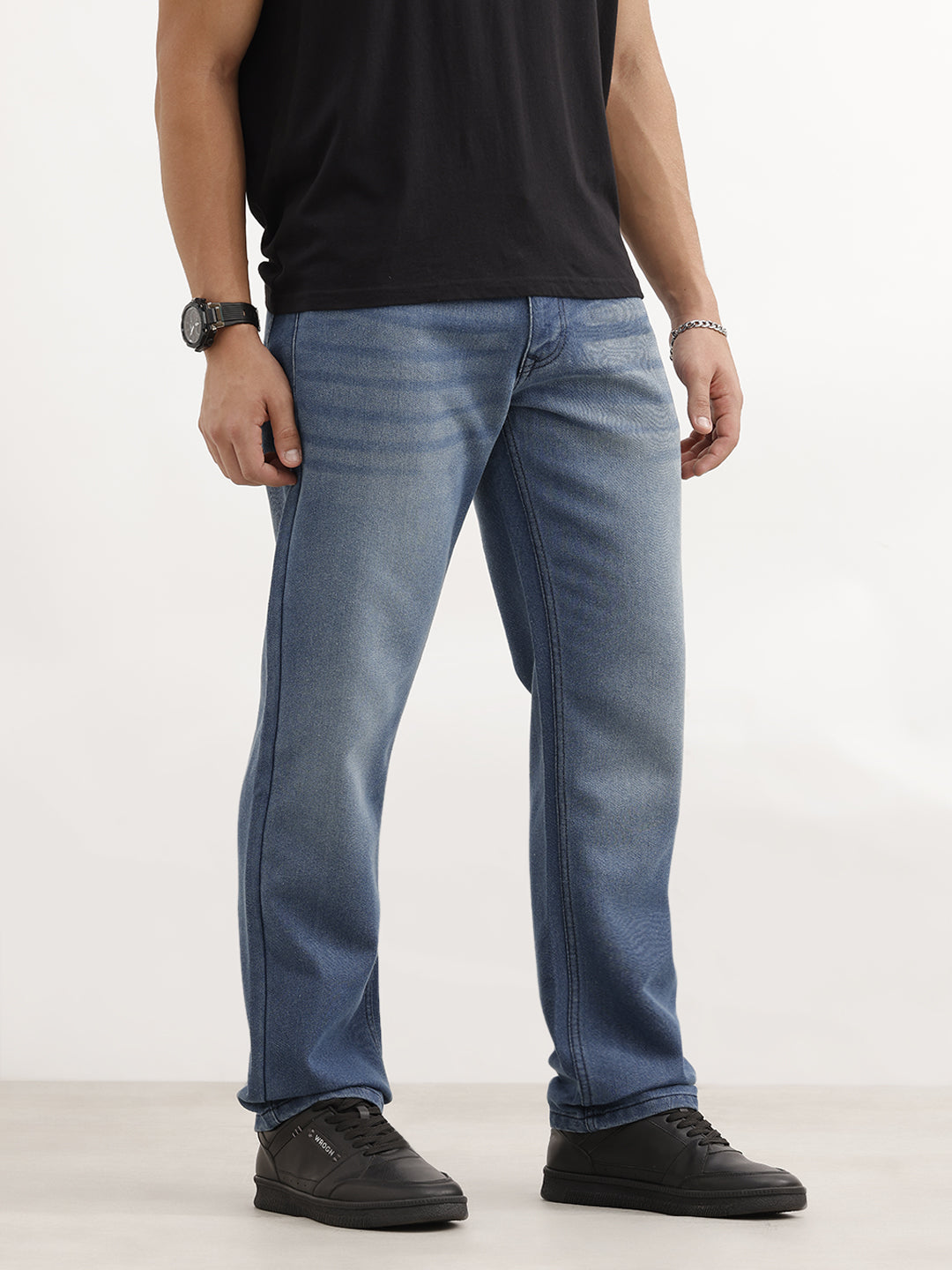 Classic Faded Denim Jeans | Blue