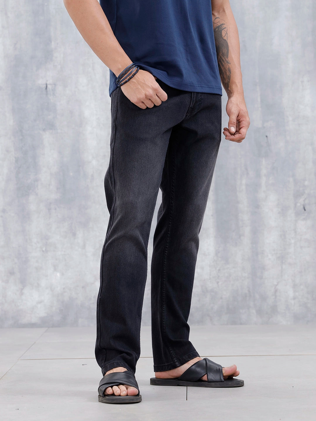 Men's Regualr Fit Mid Wash Jeans | Mid Grey