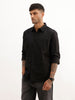Solid Regular Fit Full Sleeve Shirt | Black