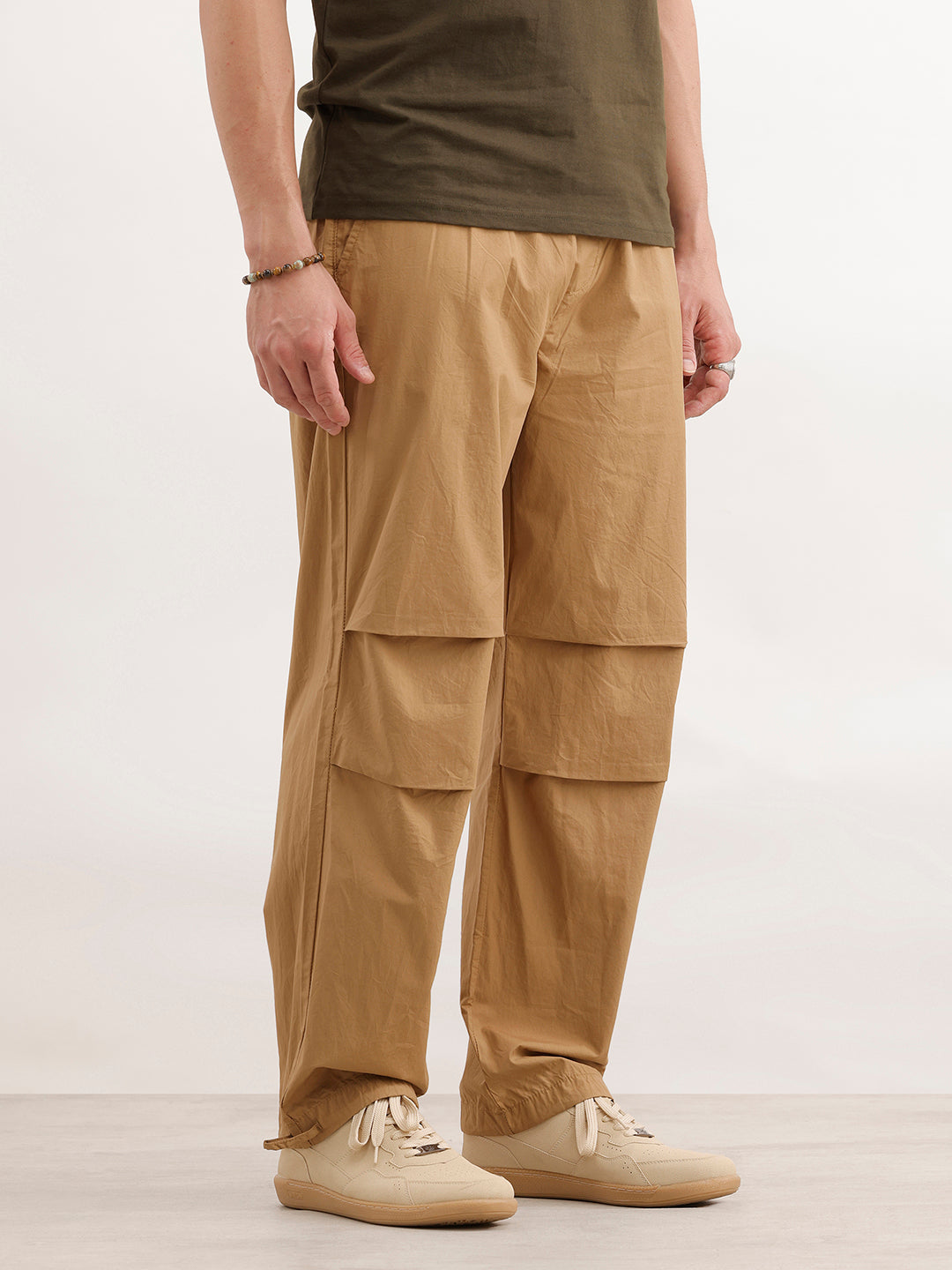 Parachute Fit Solid Trouser  | Khaki